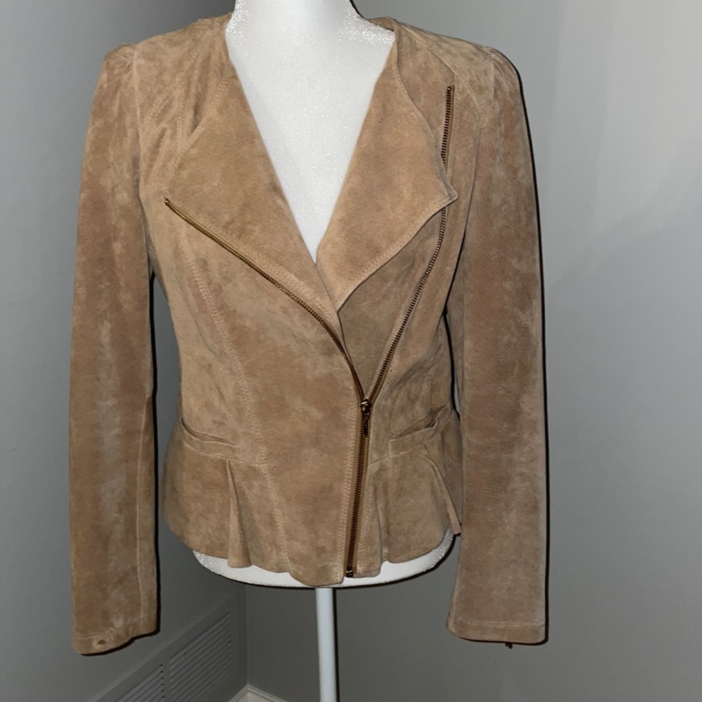 Suede leather jacket